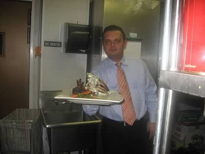 Martin at work in a New York dining room